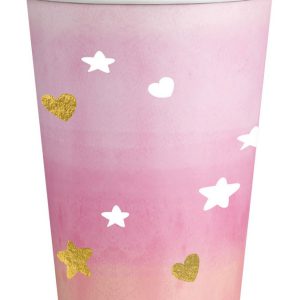 Baby Girl Hello World papír pohár 8 db-os 250 ml