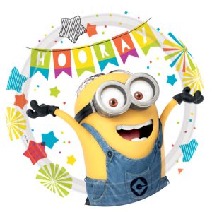 Minyonok Hooray papírtányér 8 db-os 23 cm