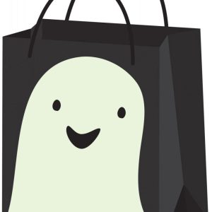 Halloween Black cukorka gyűjtő papír tasak