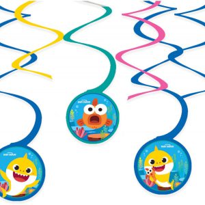 Baby Shark Music szalag dekoráció 6 db-os szett