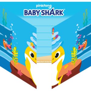 Baby Shark Music Party meghívó 8 db-os