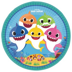 Baby Shark Music papírtányér 8 db-os 23 cm