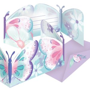 Pillangó Flutter party meghívó 8 db-os