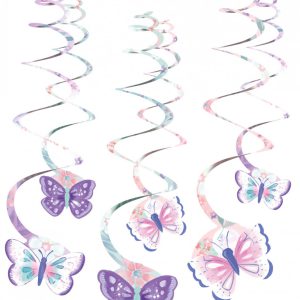 Pillangó Flutter szalag dekoráció 6 db-os szett