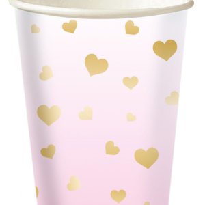 Első születésnap Pink Ombre papír pohár 8 db-os 250 ml