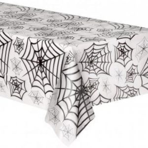 Halloween Web pókhálós átlátszó műanyag asztalterítő 274x139 cm