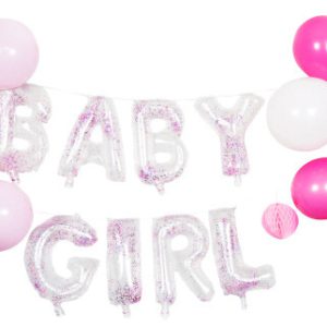 Baby Girl fólia lufi, léggömb szett