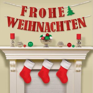 Frohe Weihnachten Red papír felirat 365 cm