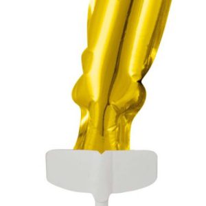 Arany Gold 7-es szám fólia lufi tortára 13 cm