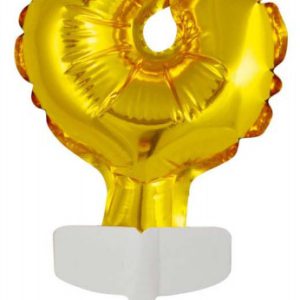 Arany Gold 8-as szám fólia lufi tortára 13 cm