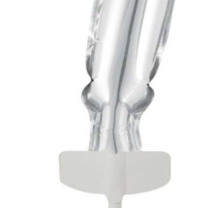 Ezüst Silver 7-es szám fólia lufi tortára 13 cm