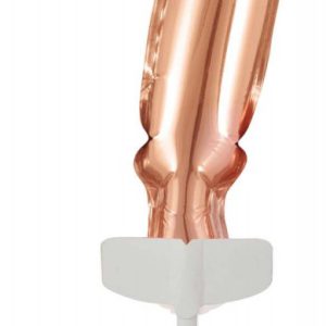 Színes Rose Gold 7-es szám fólia lufi tortára 13 cm