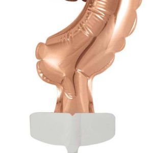 Színes Rose Gold 9-es szám fólia lufi tortára 13 cm