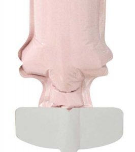 Rózsaszín Pastel 1-es szám fólia lufi tortára 13 cm