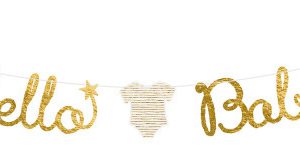 Hello Baby Gold felirat 160 cm