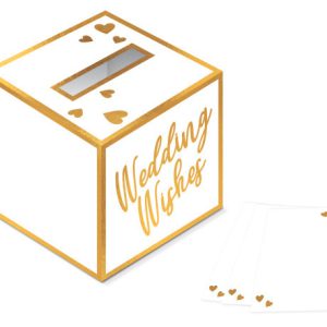 Esküvői Gold kívánságdoboz kártyával
