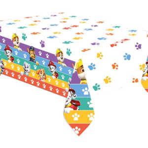 Mancs Őrjárat Color Paws papír asztalterítő 120x180 cm