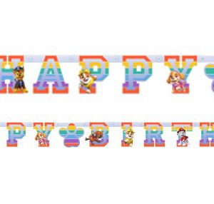 Mancs Őrjárat Color Paws Happy Birthday felirat 180 cm