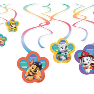 Mancs Őrjárat Color Paws Szalag dekoráció 6 db-os szett