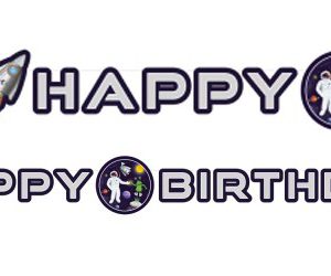 Űr Rocket Happy Birthday felirat 192 cm