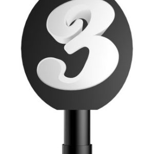 Fekete Black 3-as torta tűzijáték 12 cm