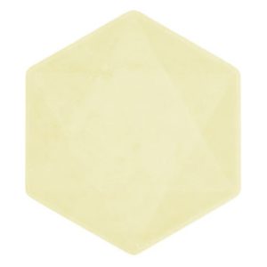 Sárga Vert Decor hatszögletű lapostányér 6 db-os 15,8 cm
