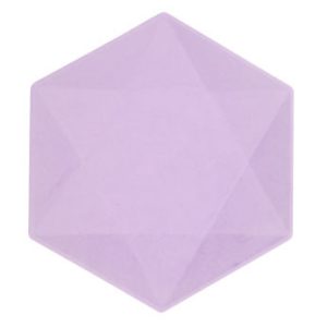 Lila Vert Decor hatszögletű lapostányér 6 db-os 15,8 cm