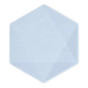 Kék Vert Decor hatszögletű lapostányér 6 db-os 15,8 cm