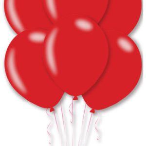 Piros Metallic Red léggömb, lufi 10 db-os 11 inch (27,5cm)