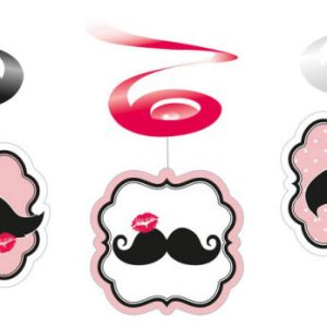 Bajusz Mustache szalag dekoráció 6 db-os szett