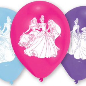 Disney Hercegnők Dance léggömb, lufi 6 db-os 9 inch (22,8 cm)