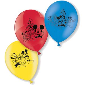 Disney Mickey Fun léggömb, lufi 6 db-os 9 inch (22,8 cm)