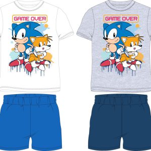 Sonic a sündisznó Game Over gyerek rövid pizsama 4 - 9 év / 104 - 134 cm