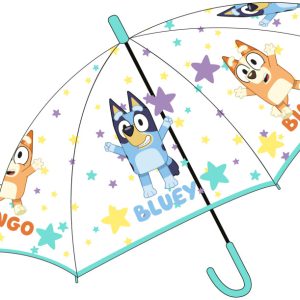 Bluey Star gyerek átlátszó félautomata esernyő Ø74 cm