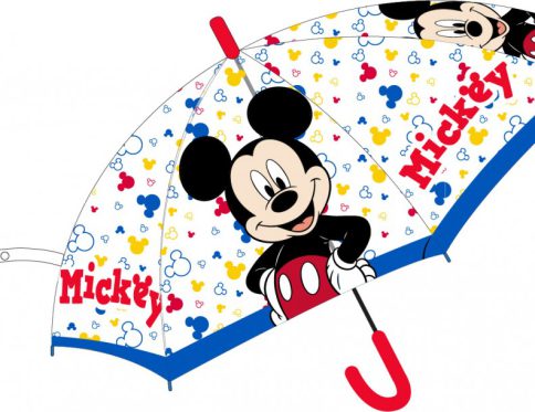Disney Mickey Toon Town gyerek félautomata átlátszó esernyő Ø74 cm
