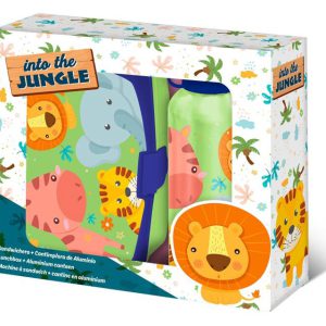 Dzsungel Nature szendvicsdoboz + alumínium kulacs szett