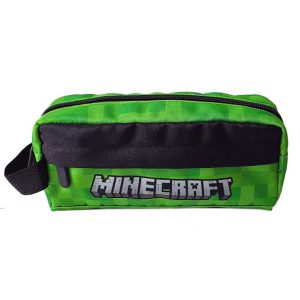 Minecraft Green 2 rekeszes tolltartó 23 cm