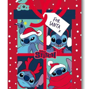 Disney Lilo és Stitch, A csillagkutya Santa Karácsonyi polár takaró 100x140cm