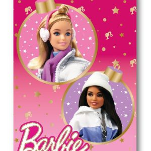 Barbie Winter Karácsonyi polár takaró 100x140cm