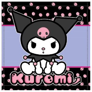 Hello Kitty Kuromi kéztörlő, arctörlő, törölköző 30x30cm