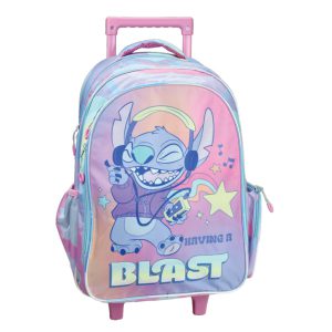 Disney Lilo és Stitch, A csillagkutya Blast gurulós iskolatáska, táska 46 cm