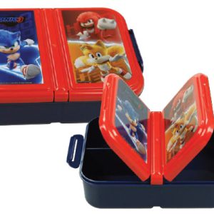 Sonic a sündisznó Hero Trio több rekeszes uzsonnás doboz, szendvicsdoboz