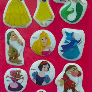 Disney Hercegnő Pink csillogó pufi szivacs matrica szett