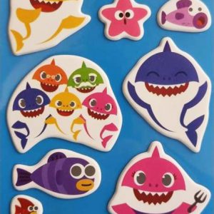 Baby Shark Aquatic pufi szivacs matrica szett