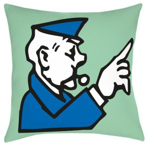 Monopoly Policeman párna, díszpárna 40x40 cm