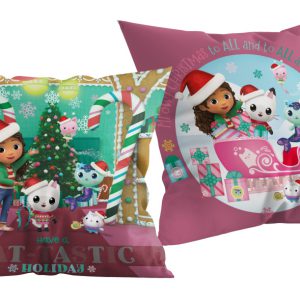 Gabi babaháza Cat-tastic Holiday Karácsonyi párna, díszpárna 40x40 cm