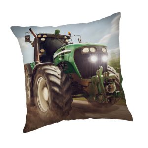 Traktor Green párnahuzat 45x45 cm