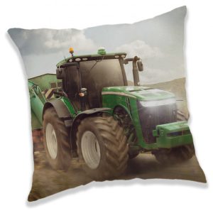 Traktor Green párna, díszpárna 40x40 cm