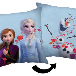 Disney Jégvarázs Leaves párna, díszpárna 40 x 40 cm