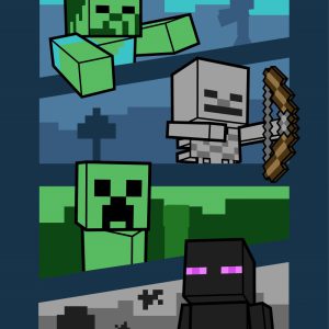 Minecraft Adventure polár takaró 100x150cm